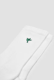 Dove socks — white / green — 2