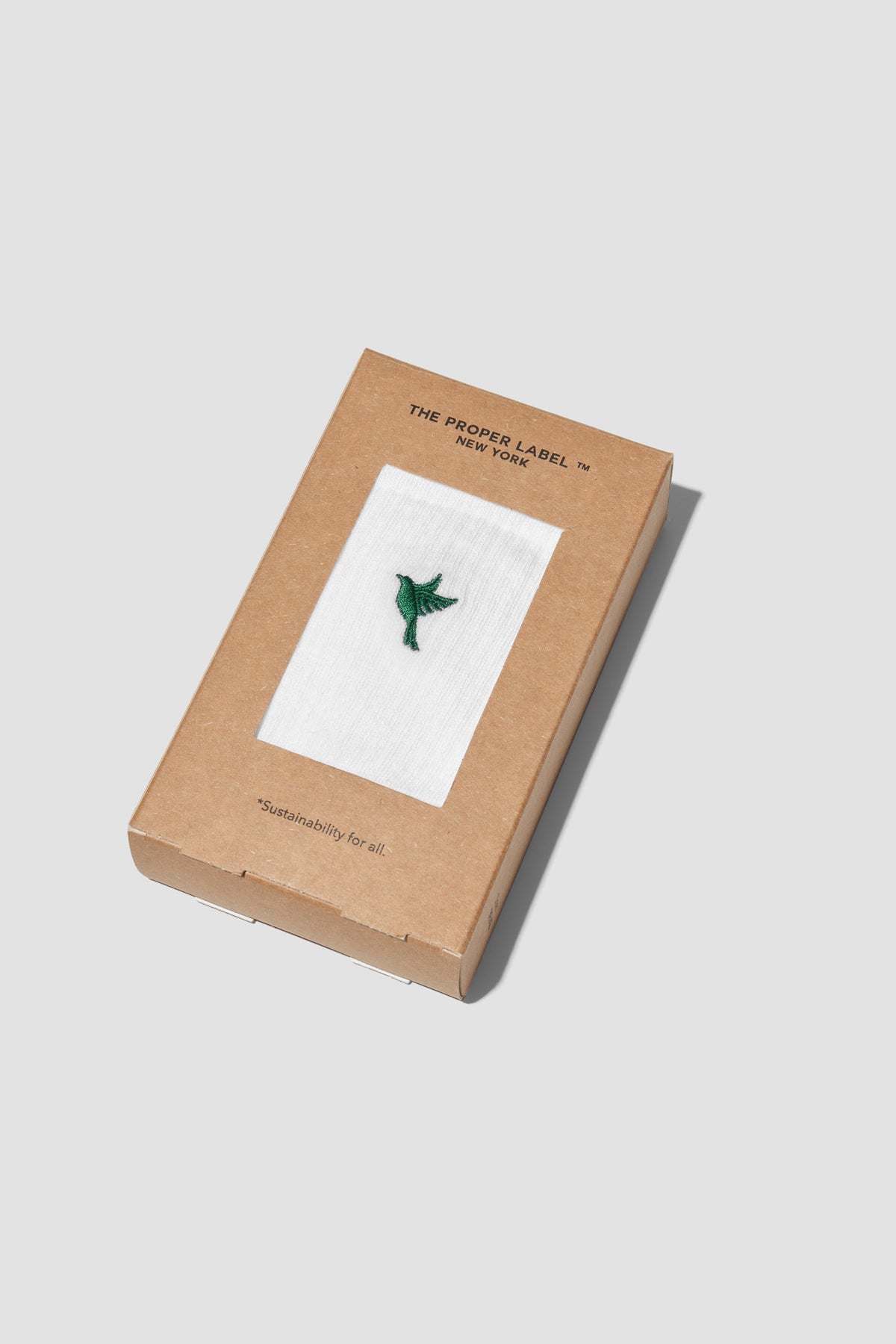 Dove socks — white / green — 3
