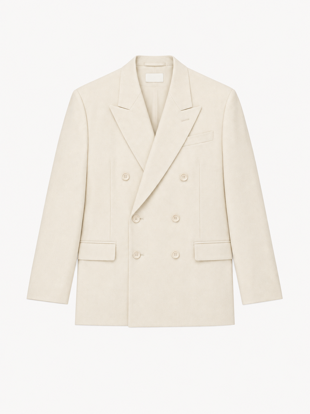 Tailored Wool Jacket — Crème — front catalogue view