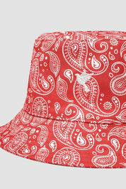 BY TPL ® Bucket Hat Bandana Red [White Dove] - The Proper Label ™