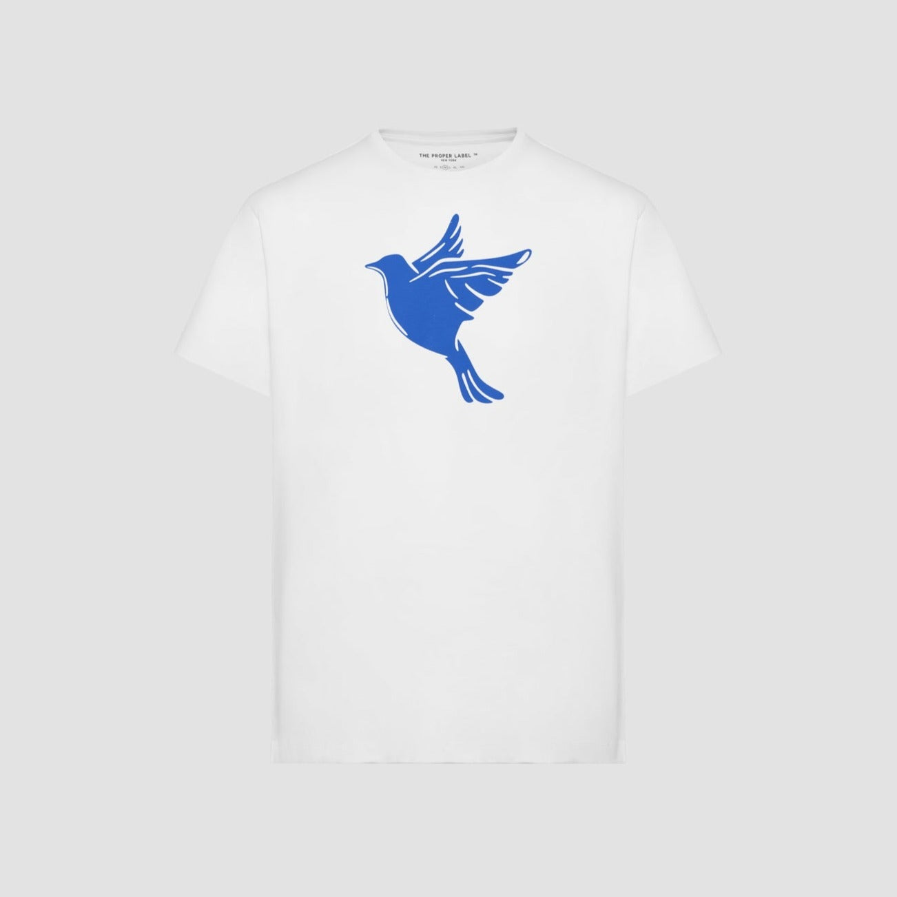 BY TPL ® Tee Shirt White [Large Blue Dove] - The Proper Label ™