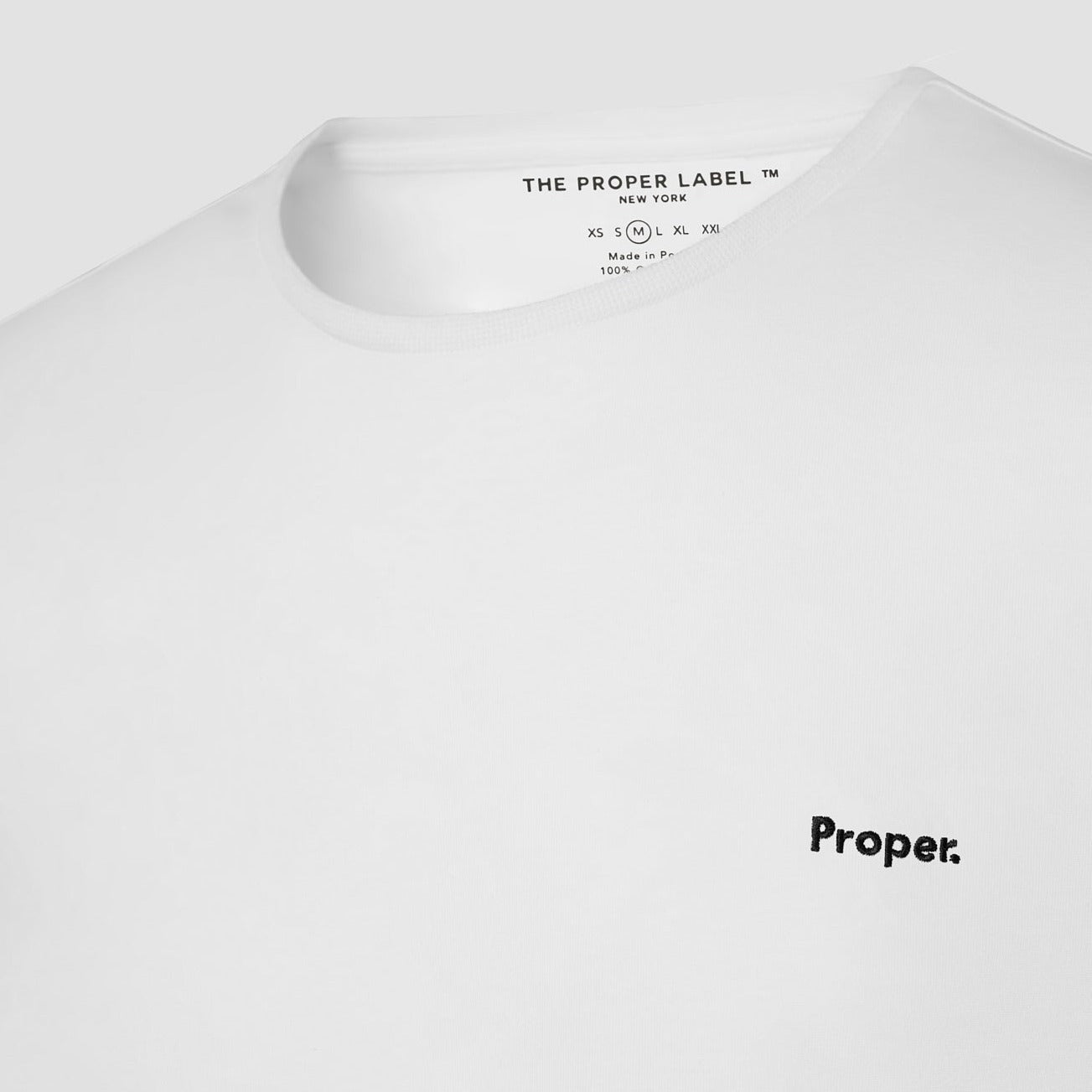 The Proper Tee Shirt ™ [Black Proper. Embroidery] - The Proper Label ®