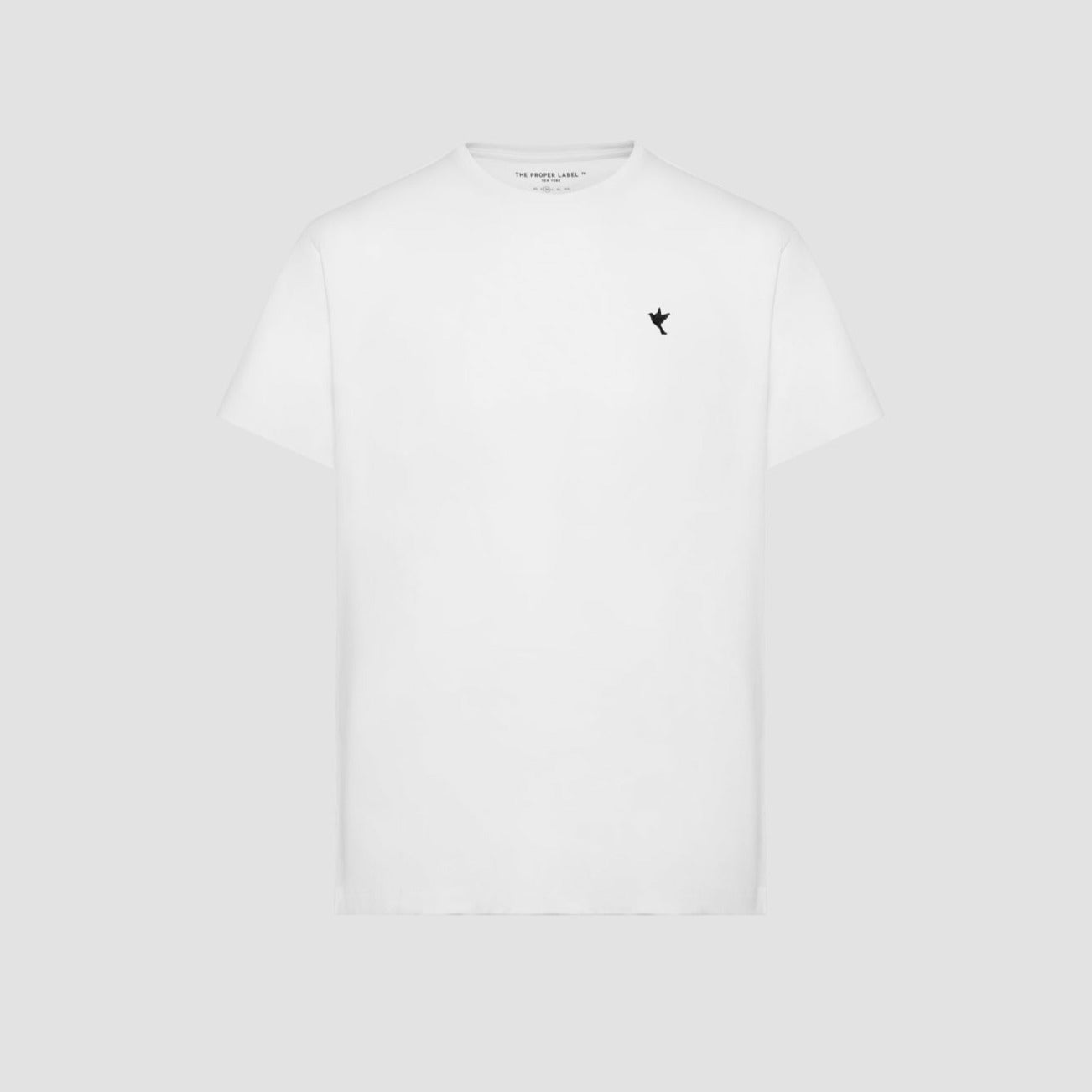 The Proper Tee Shirt ™ White Regular Fit Organic Cotton Crewneck T-Shirt - The Proper Label ™
