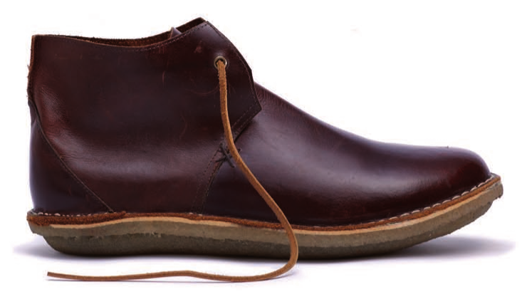 Bottine THE SAMS en cuir brun, vue de profil